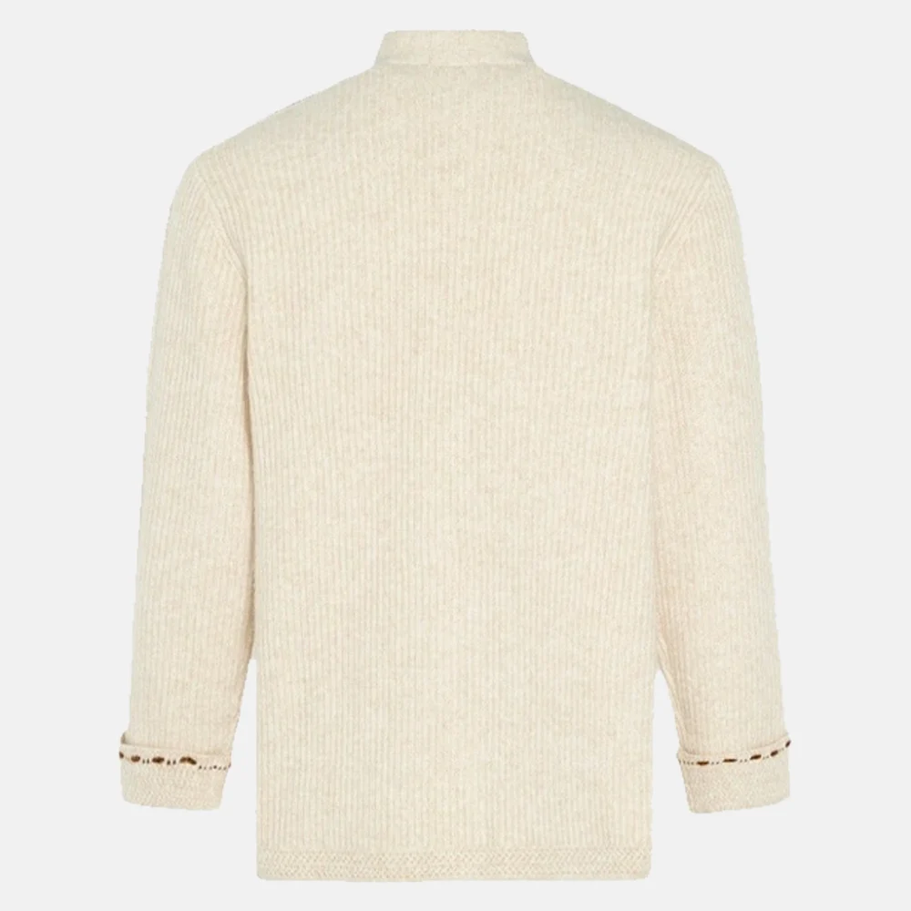 Adidas CNY Beige Knitted Jacket Back