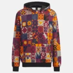 Adidas CNY Printed Hooded Burgundy Jacket