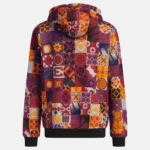 Adidas CNY Printed Hooded Burgundy Jacket Back