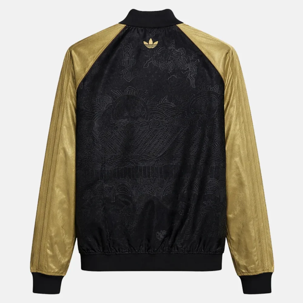 Adidas Chinese New Year Classic Black Gold And Red Jacket
