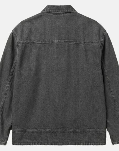 Adidas Chinese New Year Grey Striped Denim Jacket Back