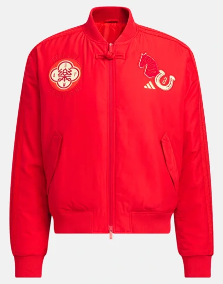 Adidas Chinese New Year Red Padded Bomber Jacket