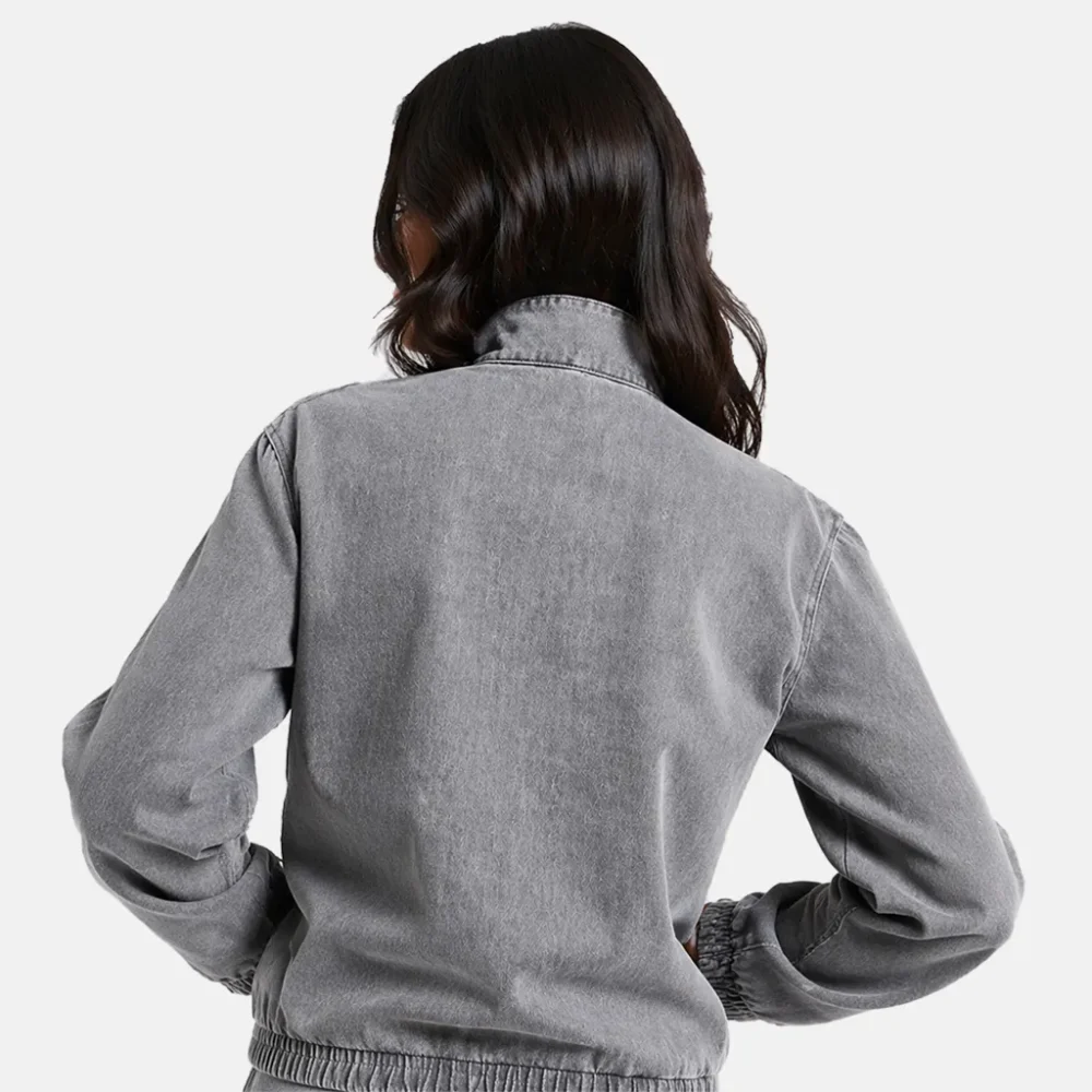 adidas Originals Girls' Denim Track Top Junior Back