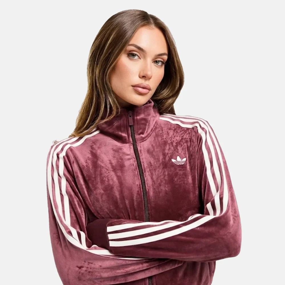 adidas Originals Velour 3-Stripes Track Jacket