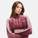 adidas Originals Velour 3-Stripes Track Jacket