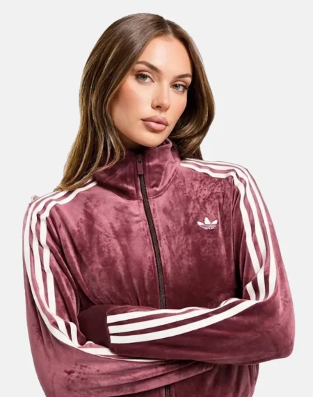 adidas Originals Velour 3-Stripes Track Jacket