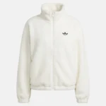 adidas Originals White Teddy Full Zip Jacket