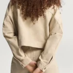 Adidas Canvas Beige Track Jacket