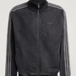 Adidas Classic Black Denim Zipper Jacket