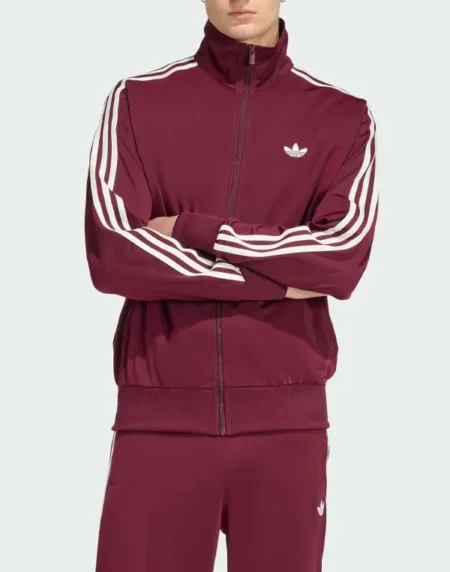 Adidas Firebird Maroon Front Jacket