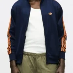 Adidas Firebird Orange Stripe Indigo Style Jacket