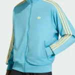Adidas Firebird Orange Stripe Sky Blue Front Jacket