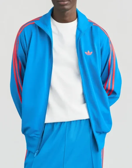 Adidas Firebird Sky Blue Front Jacket