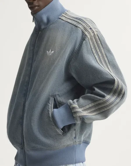Adidas Firebird Worn Blue Denim Jacket