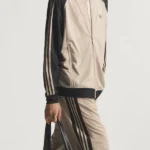 Adidas Loose Mesh Beige Front Track Top