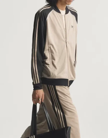 Adidas Loose Mesh Beige Front Track Top
