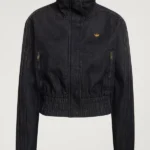 Adidas Originals Black Denim Crop Jacket