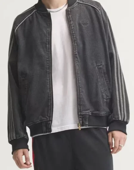 Adidas SST Black Denim Track Jacket