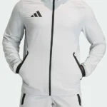 Adidas Tiro Travel Windbreaker White Front Jacket