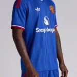 Manchester Mainoo 37 UCL Away Blue Jersey