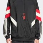 Manchester United Half Zip Black Sweatshirt