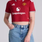 Manchester United Woman Cropped Red Jersey