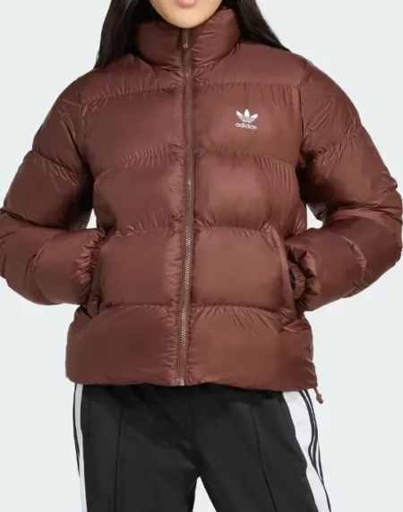 Adidas Adicolor Short Puffer Brown Jacket