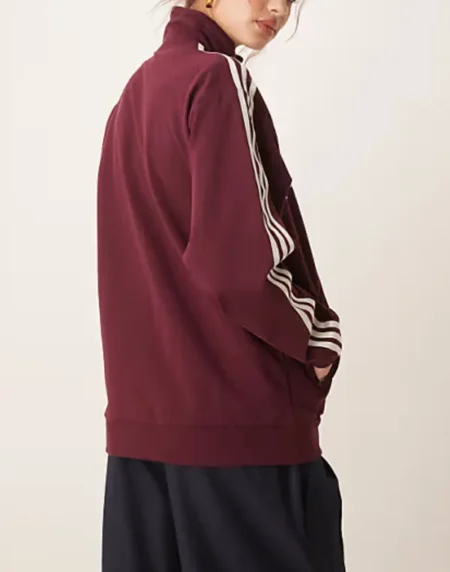 Adidas Retro Track Back Burgundy Jacket