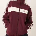 Adidas Retro Track Burgundy Jacket