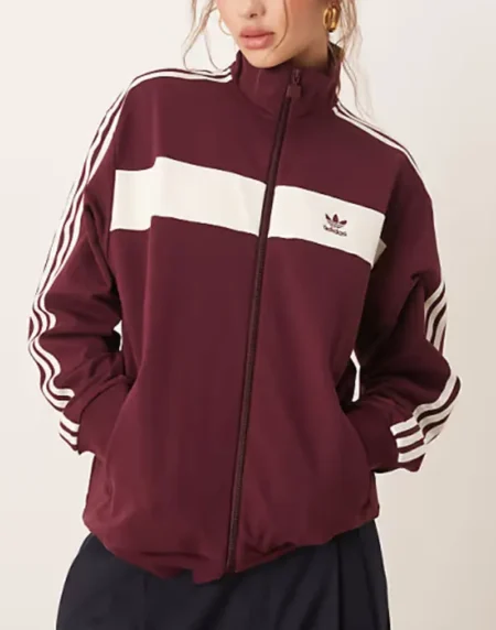 Adidas Retro Track Burgundy Jacket