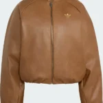 SST Cropped Brown Zuippered Jacket