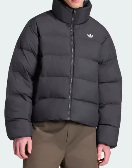 Stand Collar Regen Black Jacket