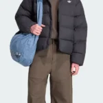 Stand Collar Regen Black Zipper Jacket