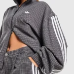 3-Stripes Checks Gray Jacket