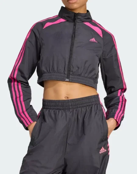 Adicolor Cropped Black Track Top