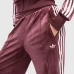 Adidas 3 Stripe Velour Track Pant