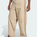Adidas 3 Stripes Pleated Beige Pants