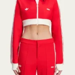 Adidas Cropped Red Track Jacket