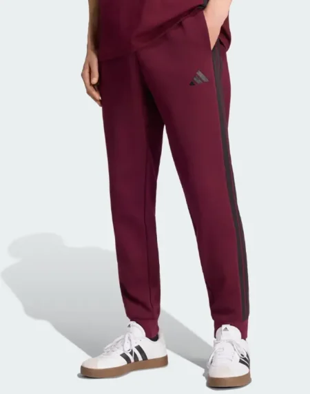Adidas Essentials 3 Stripes Burgundy Pants