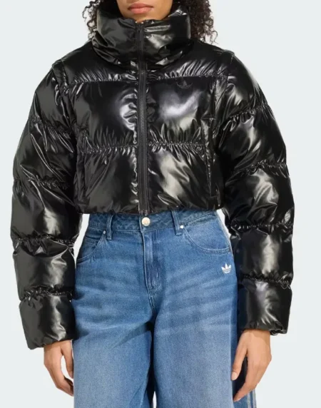 Adidas Essentials Glossy Cropped Jacket