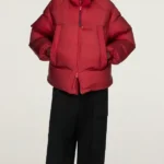 Adidas Y-3 Hooded Puffer Red Jacket