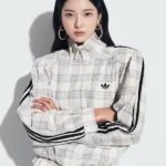 Adidas Plaid Seersucker Track Jacket