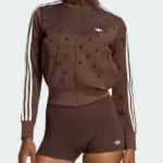 Adidas Polka Dots Brown Track Top