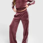 Adidas Stripe Velour Track Pants
