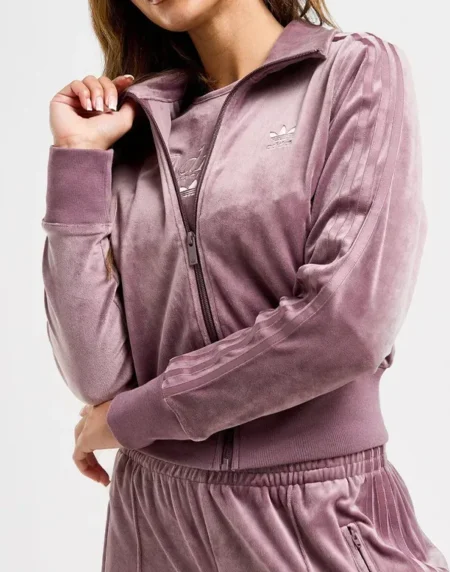 Adidas Velour Firebird Purple Jacket