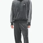 Firebird Velour Dark Gray Track Jacket