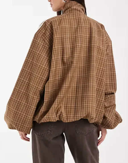 adidas Originals check Brown top