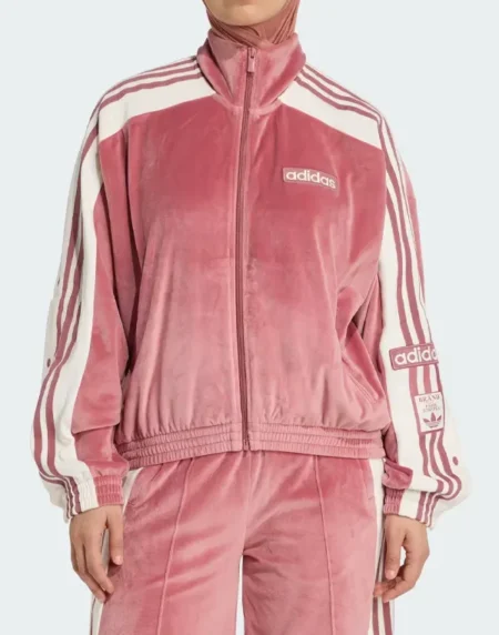 Adibreak Pink Velour Track Top
