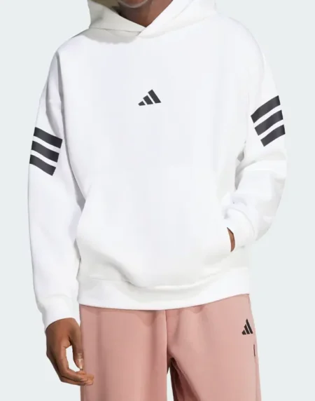 Adidas Icons 3-Stripes White Hoodie