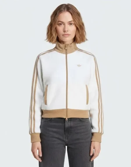 Adidas Velour Cream Track Top